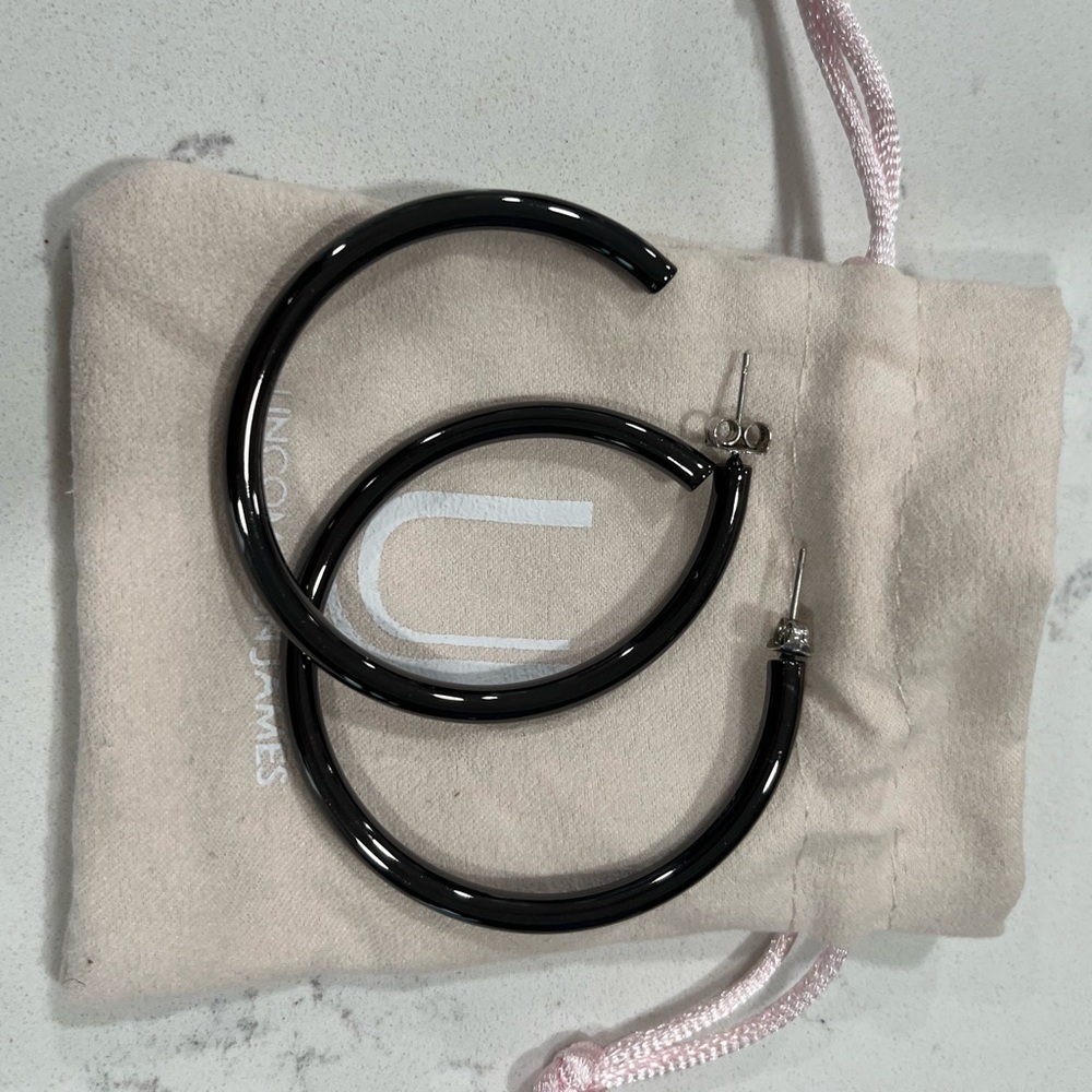 Uncommon James gunmetal Hoop Earrings